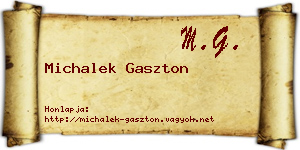 Michalek Gaszton névjegykártya